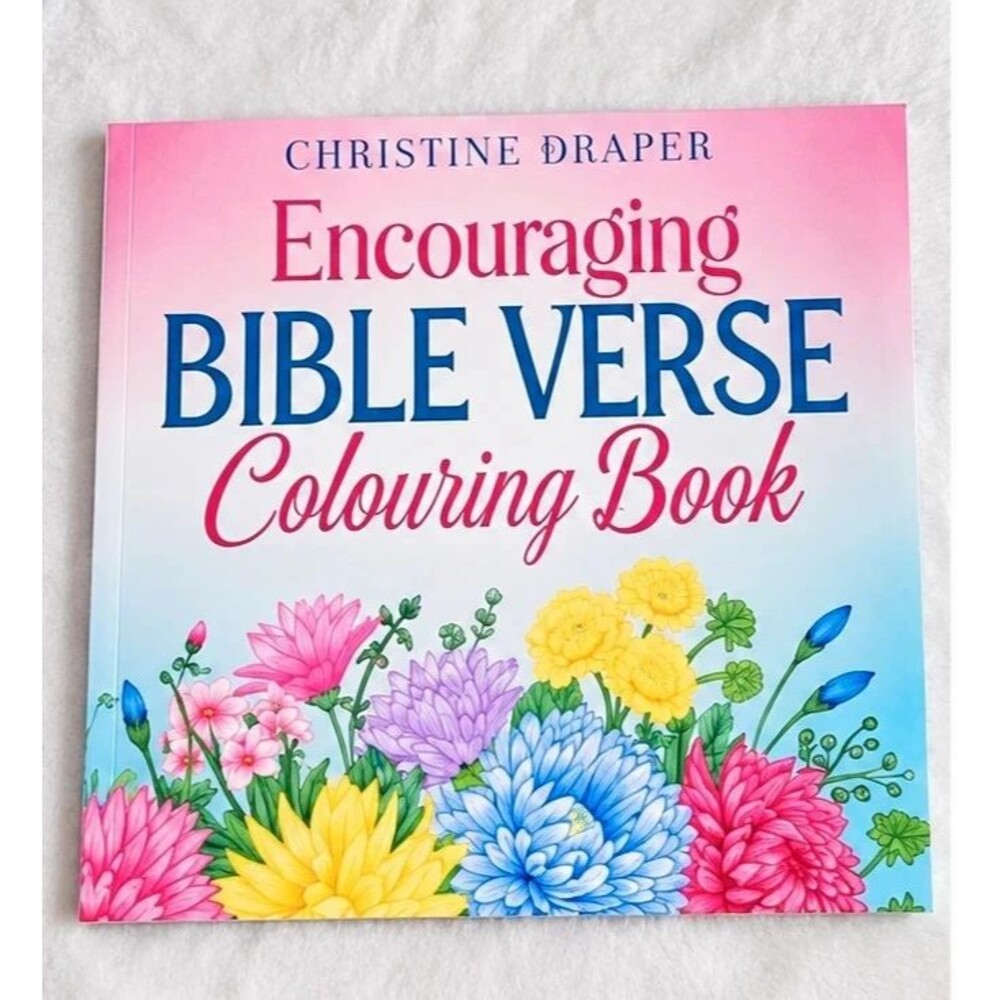 Encouraging Bible Verse Adult Coloring Book Christine Draper 8x8